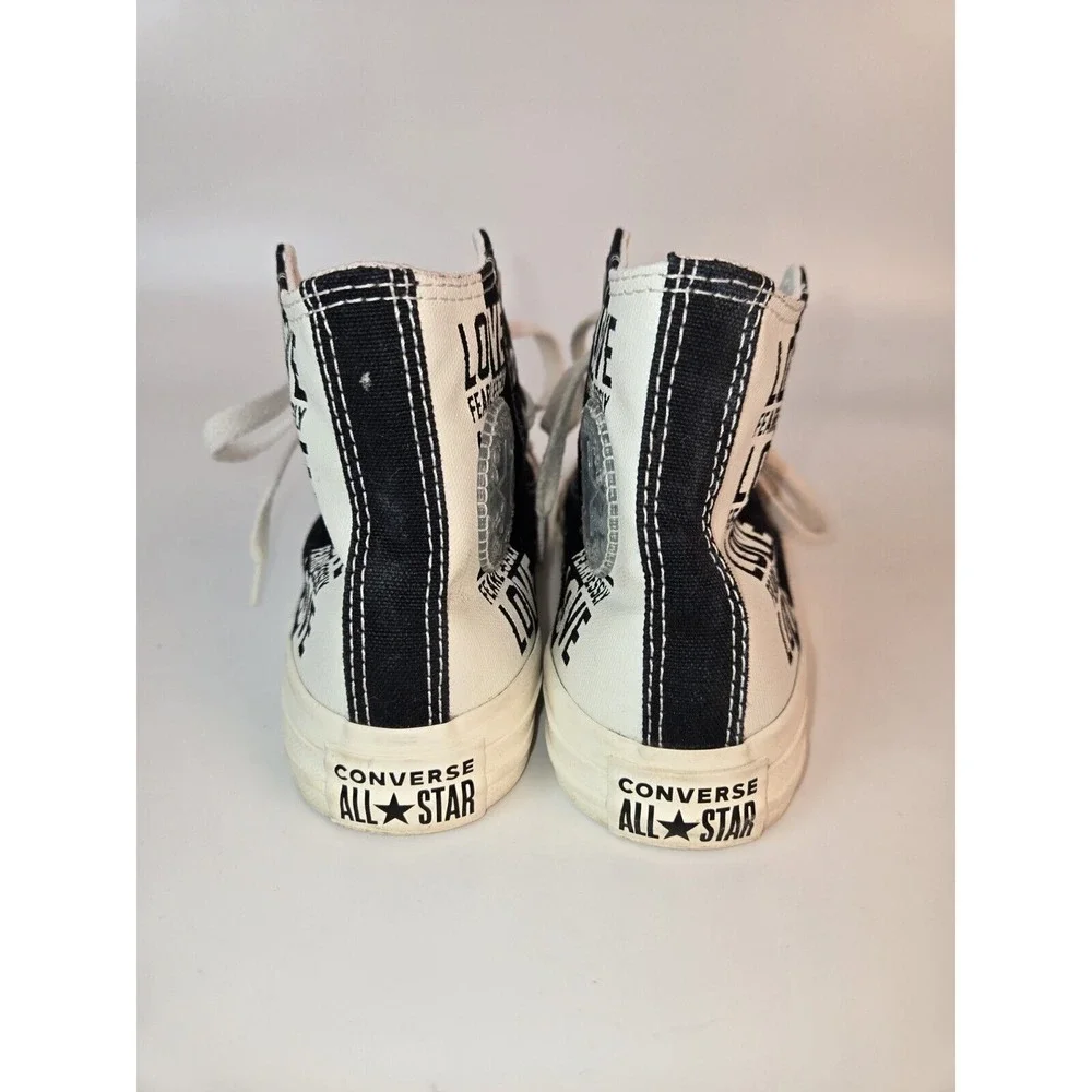 Converse Love Fearlessly Yourself First US 13 Black White Red Heart, Kids